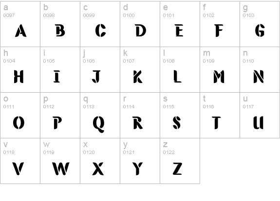 GreenTerrorCargoBay lowercase a-z preview