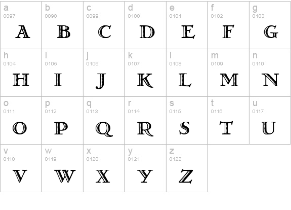 GrekoDeco Normal lowercase a-z preview