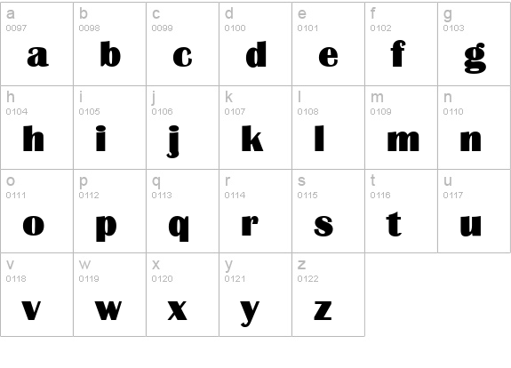 GrenobleSerial-Heavy-Regular lowercase a-z preview