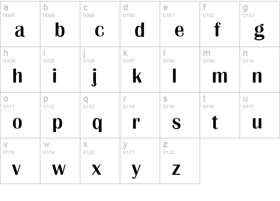 GrenobleSerial-Medium-Regular lowercase a-z preview