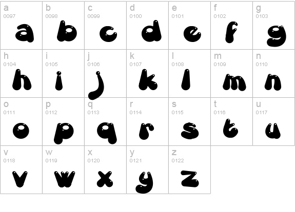 Gretoon Highlight lowercase a-z preview