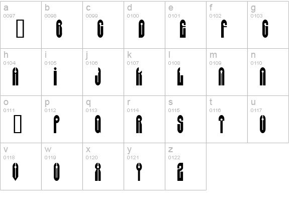 Grey(Alien)SW lowercase a-z preview