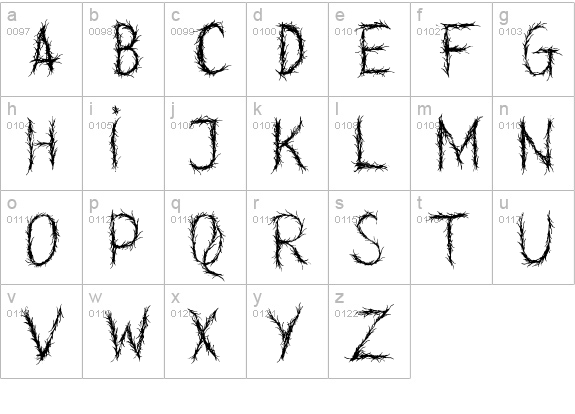 Grey World Demo lowercase a-z preview