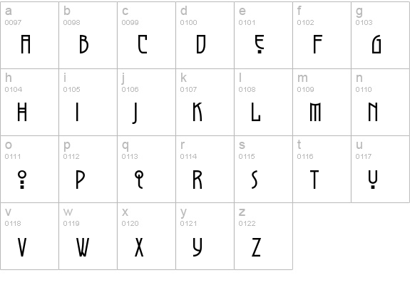 Greyhound lowercase a-z preview