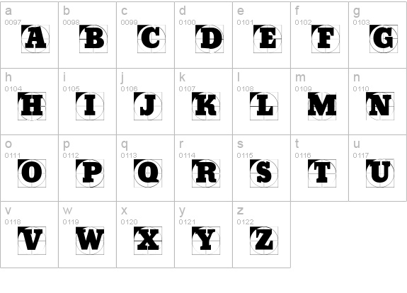GridConcreteLogoable lowercase a-z preview