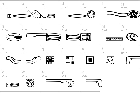 Griffinone lowercase a-z preview