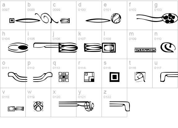 GriffinOne Plain lowercase a-z preview