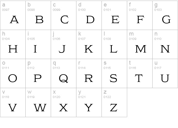 Griffon Extra Light lowercase a-z preview