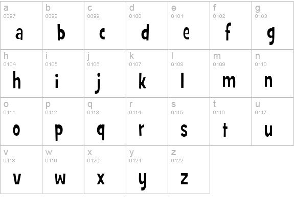 GrilledCheese BTN Cn lowercase a-z preview