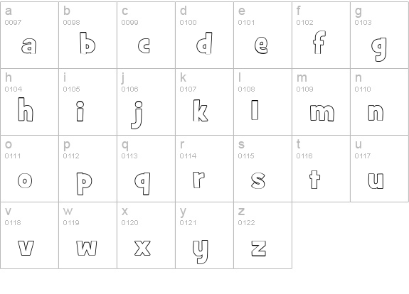 GrilledCheese BTN Out lowercase a-z preview