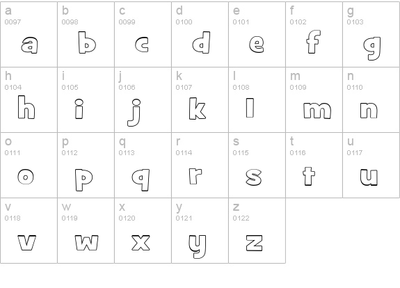 GrilledCheese BTN Out Wide lowercase a-z preview