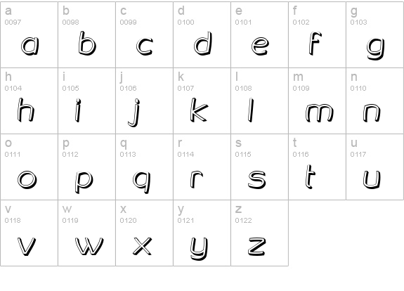 Gringotts Golden lowercase a-z preview