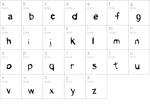 Gritzpop lowercase a-z preview