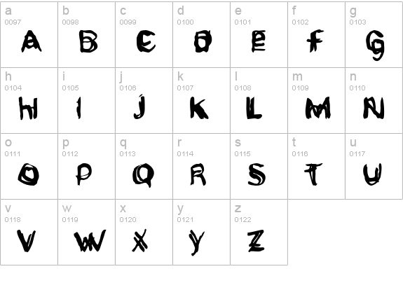 GritzpopGrunge lowercase a-z preview