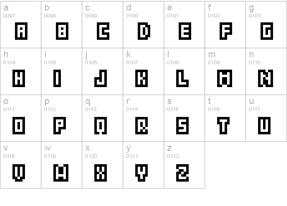 Grixel Acme 5 CompCapsO lowercase a-z preview