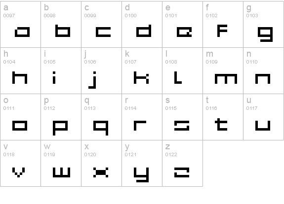Grixel Acme 5 Wide Xtnd lowercase a-z preview