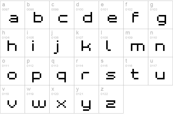 Grixel Kyrou 7 Wide Xtnd lowercase a-z preview