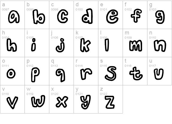 GROOVY lowercase a-z preview