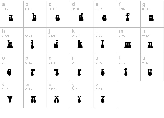 Groovy Normal lowercase a-z preview