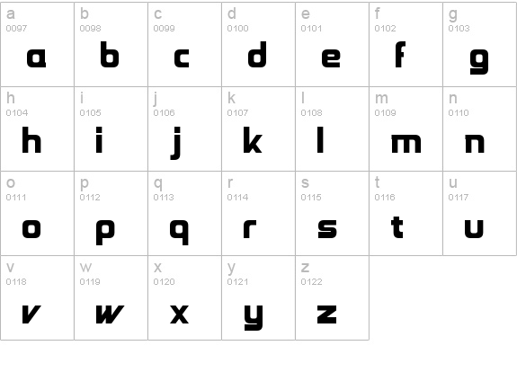 Groovy Fast lowercase a-z preview