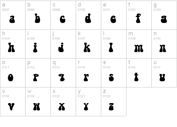 GroovyExtended Normal lowercase a-z preview
