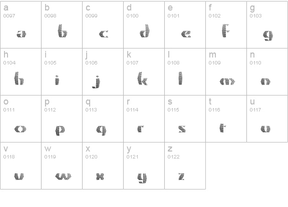 GrossNet lowercase a-z preview