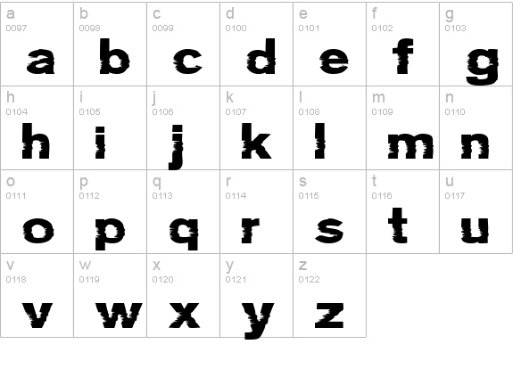 Groteski Bold lowercase a-z preview