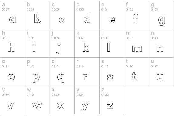 GroteskOu-Medium-Regular lowercase a-z preview