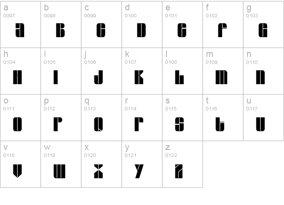 GroverThin Regular lowercase a-z preview