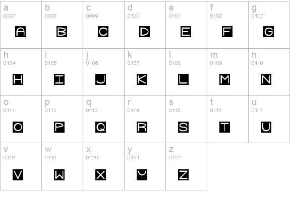 Grudge 2 BRK lowercase a-z preview
