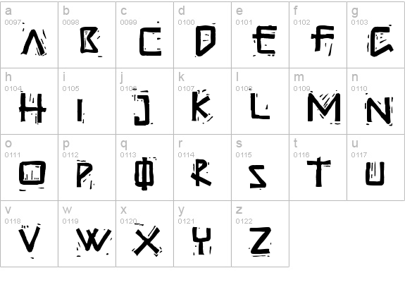 Guadalupe lowercase a-z preview