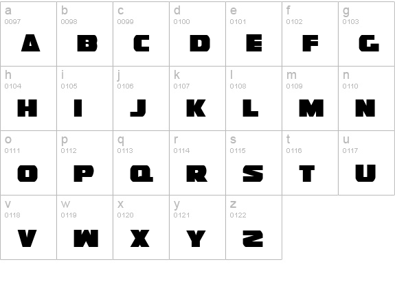 Guardian Condensed lowercase a-z preview