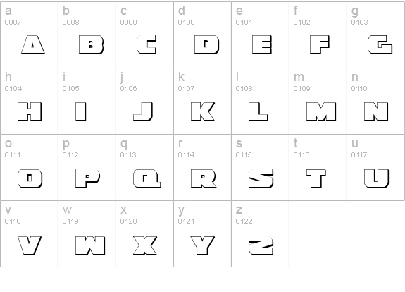 Guardian Shadow lowercase a-z preview