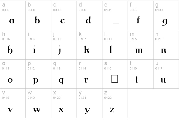Guildenstern Normal lowercase a-z preview