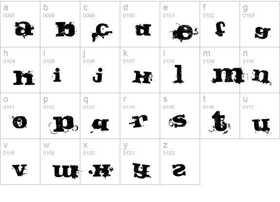 Guilty lowercase a-z preview