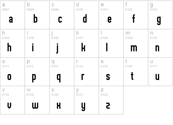 Guilty Treasure lowercase a-z preview
