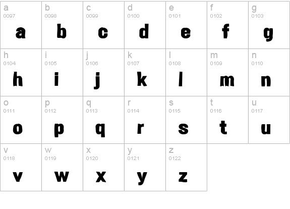 Gunplay Ink lowercase a-z preview