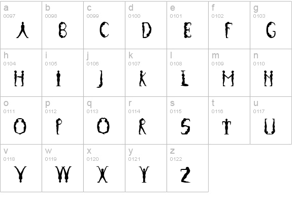 Gymnastics Regular lowercase a-z preview