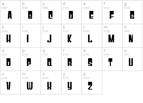 Gyparody lowercase a-z preview