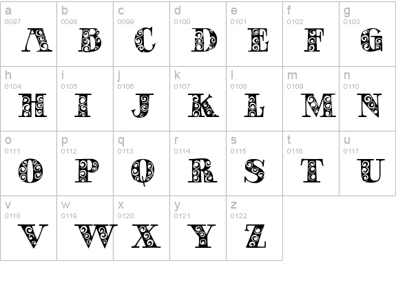 GypsyRose lowercase a-z preview