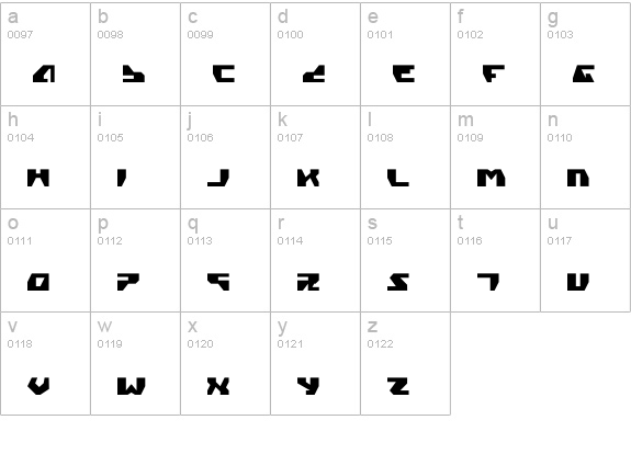 Gyrfalcon lowercase a-z preview