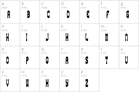 Gyrose Squeeze BRK lowercase a-z preview