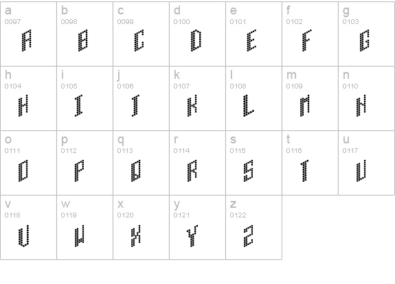 H.I.B. Cell Plain lowercase a-z preview