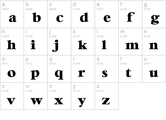 Habitus lowercase a-z preview