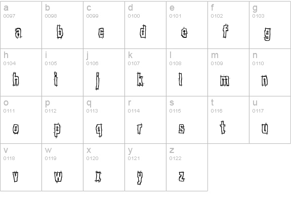 Hack & Slash BRK lowercase a-z preview