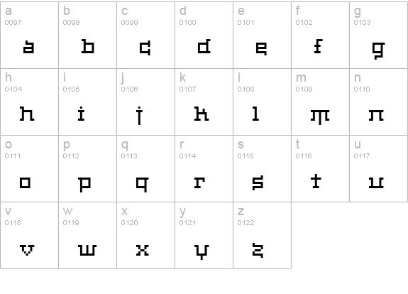 Haiku lowercase a-z preview