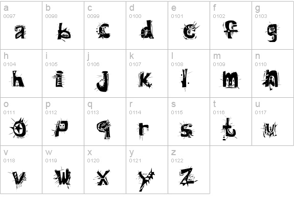 Hair of the dog lowercase a-z preview
