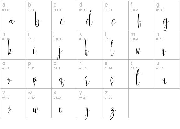 Hallimun lowercase a-z preview