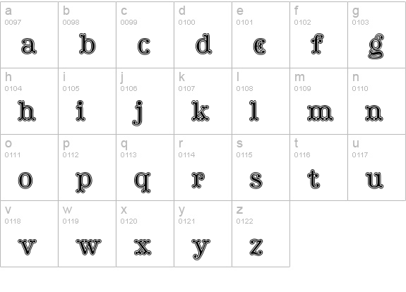 Hallodolly lowercase a-z preview