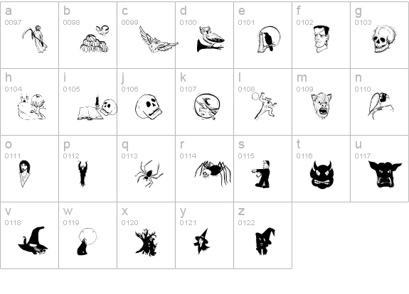 HalloweenTwo lowercase a-z preview